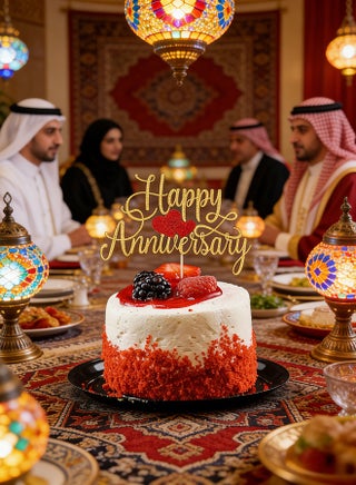 توبر كيك ذهبي لامع مع قلوب حمراء للاحتفال بالذكرى السنوية زينة حفلات فاخرة لذكرى الزواج احتفالات الشركات المناسبات الرومانسية الهامة تجديد العهود ذكرى والديك حفلات عشاء الذكرى السنوية - view 5